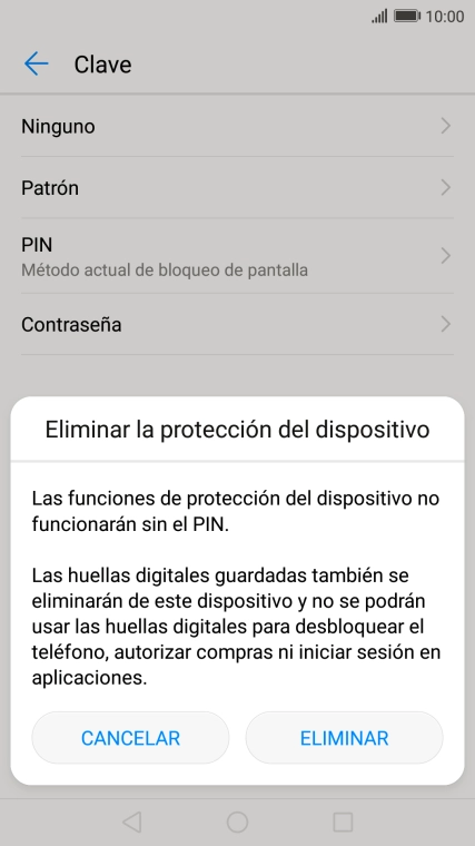 Pulsa ELIMINAR. Pulsa ELIMINAR.