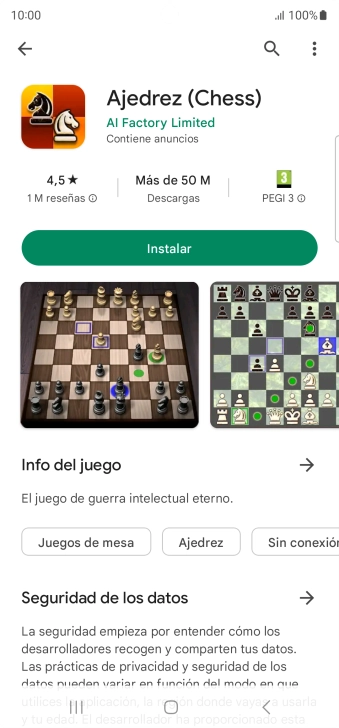 Pulsa Instalar y sigue las indicaciones de la pantalla para instalar la app. Pulsa Instalar y sigue las indicaciones de la pantalla para instalar la app.