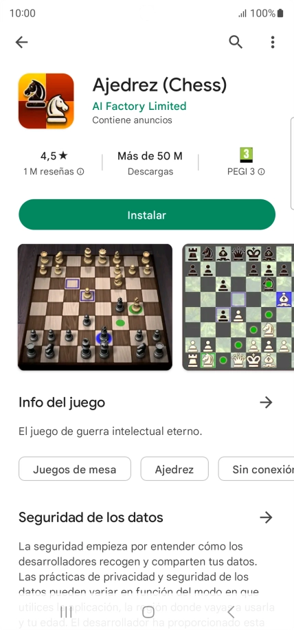Pulsa Instalar y sigue las indicaciones de la pantalla para instalar la app. Pulsa Instalar y sigue las indicaciones de la pantalla para instalar la app.