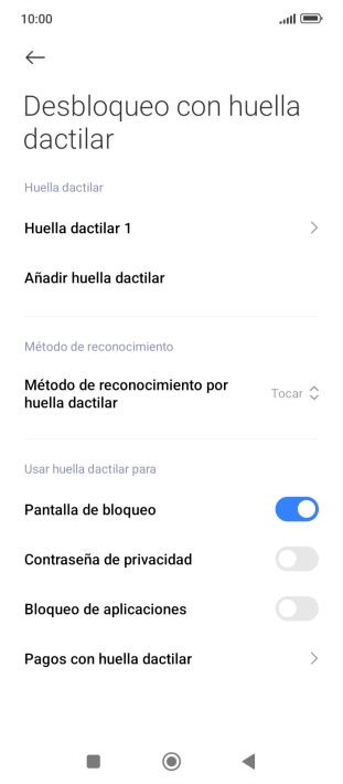 Pulsa el indicador junto a los ajustes deseados para activarlos o desactivarlos. Pulsa el indicador junto a los ajustes deseados para activarlos o desactivarlos.