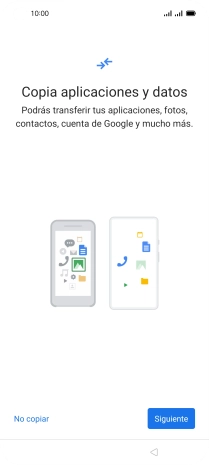Puedes transferir el contenido de otro teléfono cuando activas tu teléfono por primera vez y cuando lo has restablecido. Cuando aparezca en la pantalla del teléfono esta imagen, ya está listo para la transmisión del contenido del otro teléfono. Puedes transferir el contenido de otro teléfono cuando activas tu teléfono por primera vez y cuando lo has restablecido. Cuando aparezca en la pantalla del teléfono esta imagen, ya está listo para la transmisión del contenido del otro teléfono.