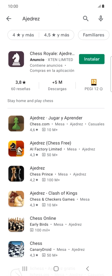 Pulsa la app deseada. Pulsa la app deseada.