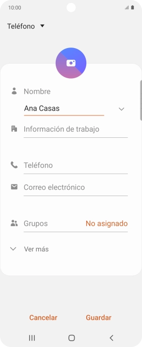 Pulsa Teléfono e introduce el número de teléfono deseado. Pulsa Teléfono e introduce el número de teléfono deseado.