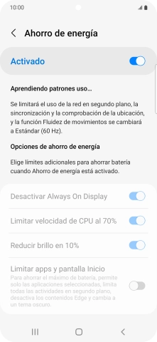 Pulsa la tecla de inicio para terminar y regresar a la pantalla de inicio. Pulsa la tecla de inicio para terminar y regresar a la pantalla de inicio.