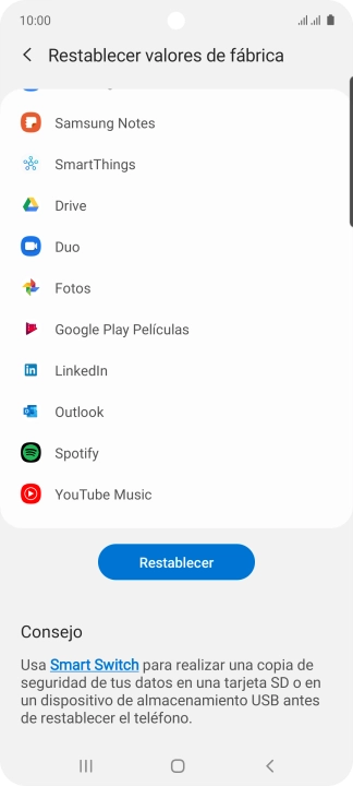 Pulsa Restablecer. Pulsa Restablecer.