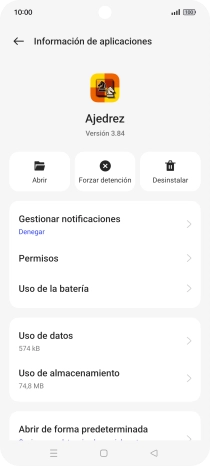 Pulsa Uso de almacenamiento. Pulsa Uso de almacenamiento.