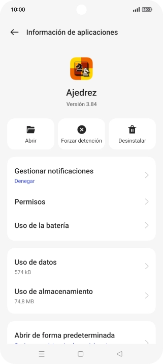 Pulsa Uso de almacenamiento. Pulsa Uso de almacenamiento.