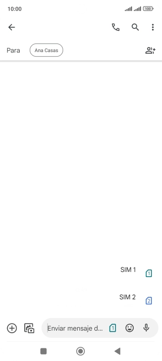 Pulsa la tarjeta SIM deseada. Pulsa la tarjeta SIM deseada.