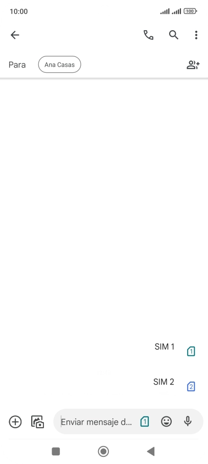 Pulsa la tarjeta SIM deseada. Pulsa la tarjeta SIM deseada.