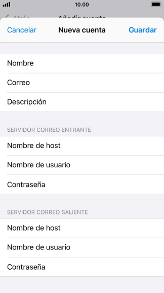 Pulsa Guardar. Ahora se ha configurado tu cuenta de correo electrónico. Si deseas seleccionar más ajustes del servidor de correo de entrada o de salida, continúa con los pasos siguientes. Pulsa Guardar. Ahora se ha configurado tu cuenta de correo electrónico. Si deseas seleccionar más ajustes del servidor de correo de entrada o de salida, continúa con los pasos siguientes.