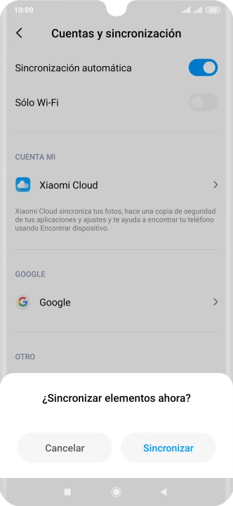 Si activas la función, pulsa Sincronizar. Si activas la función, pulsa Sincronizar.