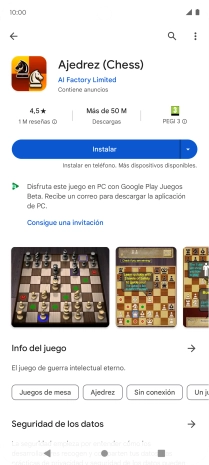 Pulsa Instalar y sigue las indicaciones de la pantalla para instalar la app. Pulsa Instalar y sigue las indicaciones de la pantalla para instalar la app.