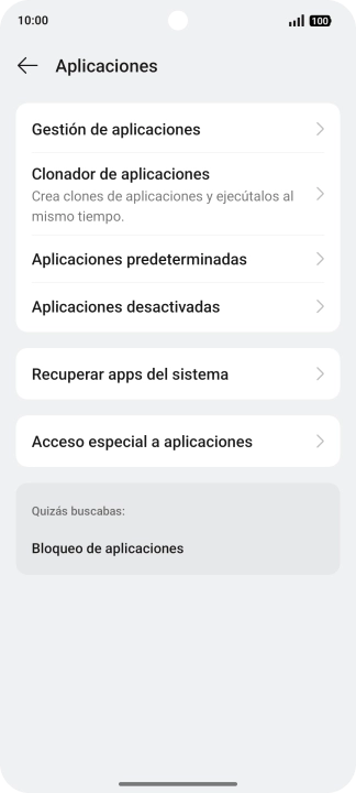 Pulsa Gestión de aplicaciones. Pulsa Gestión de aplicaciones.