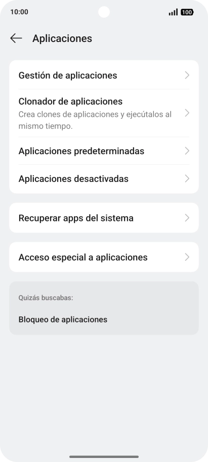 Pulsa Gestión de aplicaciones. Pulsa Gestión de aplicaciones.