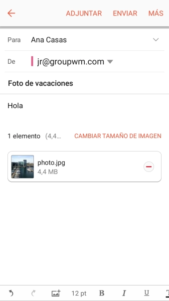 Pulsa ENVIAR cuando hayas terminado de escribir el correo electrónico. Pulsa ENVIAR cuando hayas terminado de escribir el correo electrónico.