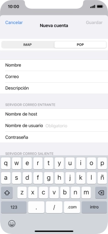 Pulsa Nombre de usuario e introduce el nombre de usuario de tu cuenta de correo electrónico. Pulsa Nombre de usuario e introduce el nombre de usuario de tu cuenta de correo electrónico.