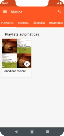 Pulsa una categoría y desplázate al archivo de música deseado. Pulsa una categoría y desplázate al archivo de música deseado.