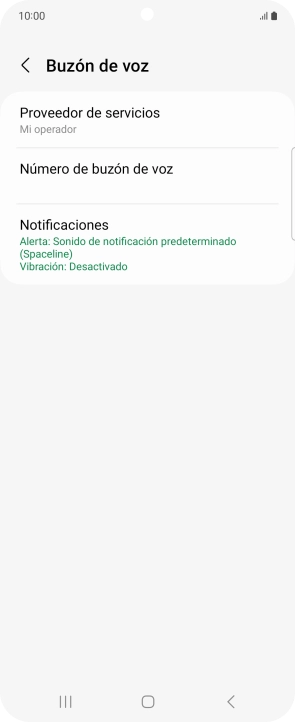 Pulsa Número de buzón de voz. Pulsa Número de buzón de voz.