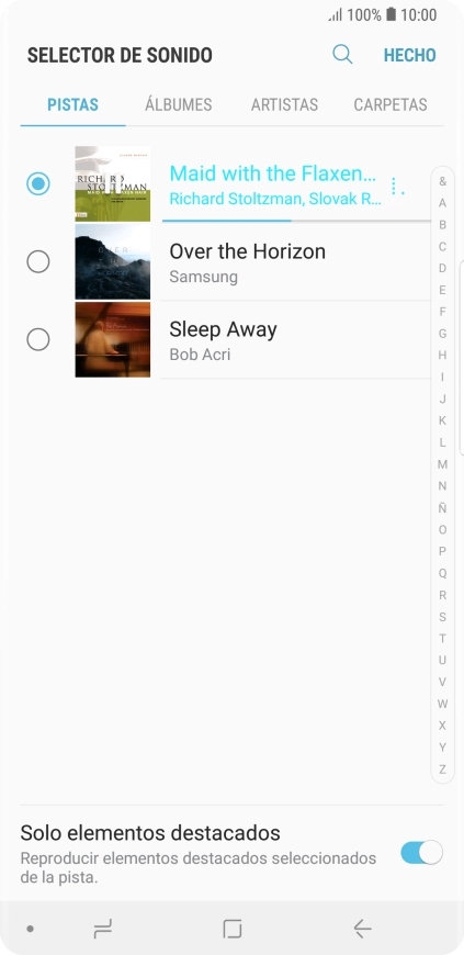 Al encontrar un timbre de llamada de tu gusto, pulsa HECHO. Al encontrar un timbre de llamada de tu gusto, pulsa HECHO.