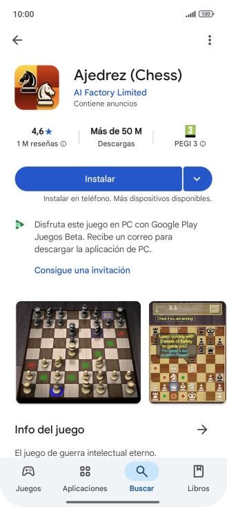 Pulsa Instalar y sigue las indicaciones de la pantalla para instalar la app. Pulsa Instalar y sigue las indicaciones de la pantalla para instalar la app.