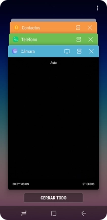 Para cerrar una sola aplicación en ejecución, desliza el dedo hacia la derecha sobre la aplicación deseada. Para cerrar una sola aplicación en ejecución, desliza el dedo hacia la derecha sobre la aplicación deseada.