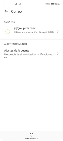 Pulsa Ajustes de la cuenta. Pulsa Ajustes de la cuenta.