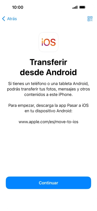 Para transferir contenido a tu teléfono, tienes que haber instalado la app Para transferir contenido a tu teléfono, tienes que haber instalado la app