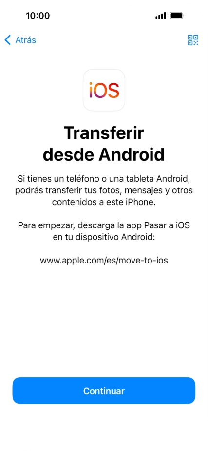 Para transferir contenido a tu teléfono, tienes que haber instalado la app Para transferir contenido a tu teléfono, tienes que haber instalado la app