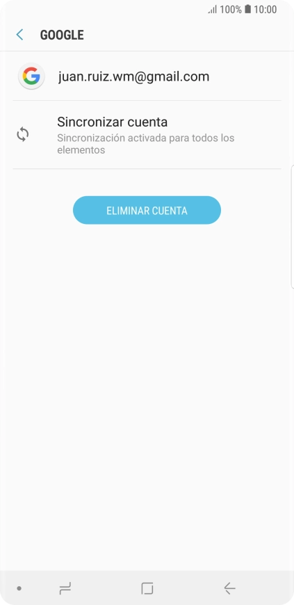 Pulsa Sincronizar cuenta. Pulsa Sincronizar cuenta.