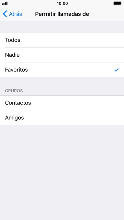 Pulsa el ajuste deseado para seleccionar qué contactos te pueden llamar cuando la función de Pulsa el ajuste deseado para seleccionar qué contactos te pueden llamar cuando la función de