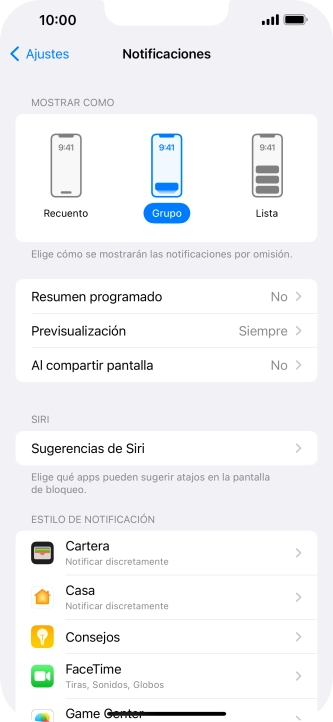 Pulsa Resumen programado. Pulsa Resumen programado.