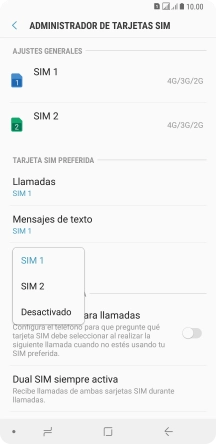 Pulsa el ajuste deseado. Pulsa el ajuste deseado.