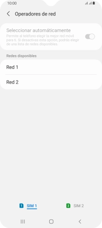Pulsa la red deseada. Pulsa la red deseada.