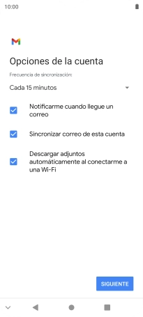 Si aparece en la pantalla esta imagen, tu cuenta de correo electrónico ha sido reconocida y configurada automáticamente. Sigue las indicaciones de la pantalla para introducir más información y terminar la configuración. Si aparece en la pantalla esta imagen, tu cuenta de correo electrónico ha sido reconocida y configurada automáticamente. Sigue las indicaciones de la pantalla para introducir más información y terminar la configuración.