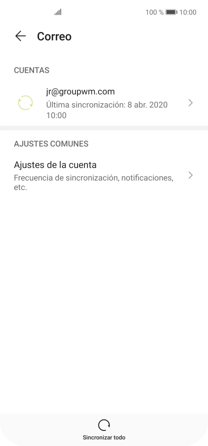 Pulsa Ajustes de la cuenta. Pulsa Ajustes de la cuenta.
