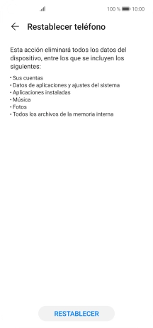 Pulsa RESTABLECER. Pulsa RESTABLECER.