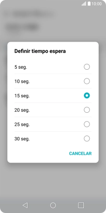 Si desvías las llamadas perdidas, tendrás que seleccionar un retardo para el desvío. Pulsa la opción deseada para seleccionar el retardo del desvío de llamadas. Si desvías las llamadas perdidas, tendrás que seleccionar un retardo para el desvío. Pulsa la opción deseada para seleccionar el retardo del desvío de llamadas.