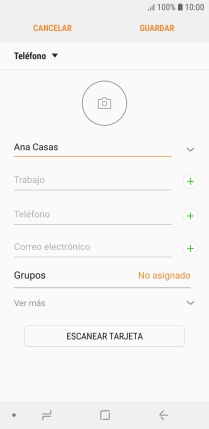 Pulsa Teléfono e introduce el número de teléfono deseado. Pulsa Teléfono e introduce el número de teléfono deseado.