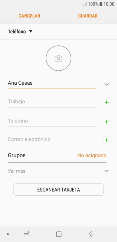 Pulsa Teléfono e introduce el número de teléfono deseado. Pulsa Teléfono e introduce el número de teléfono deseado.
