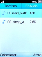 Selecciona el timbre de llamada deseado. Selecciona el timbre de llamada deseado.