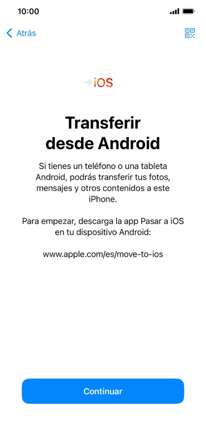 Para transferir contenido a tu teléfono, tienes que haber instalado la app Para transferir contenido a tu teléfono, tienes que haber instalado la app