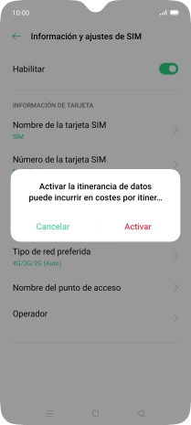 Si activas la función, pulsa Activar. Si activas la función, pulsa Activar.