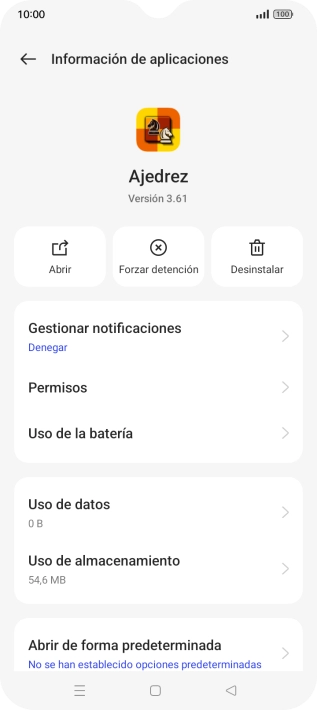 Pulsa Uso de almacenamiento. Pulsa Uso de almacenamiento.