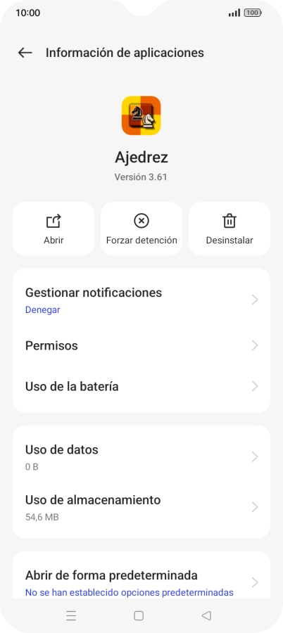 Pulsa Uso de almacenamiento. Pulsa Uso de almacenamiento.