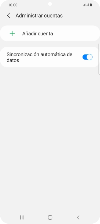 Pulsa Añadir cuenta. Pulsa Añadir cuenta.