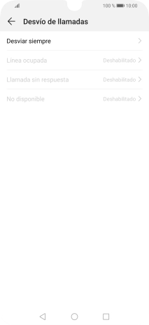 Pulsa el tipo de desvío deseado. Pulsa el tipo de desvío deseado.