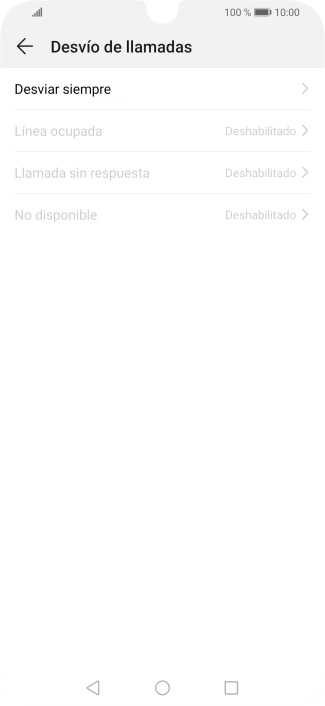 Pulsa el tipo de desvío deseado. Pulsa el tipo de desvío deseado.