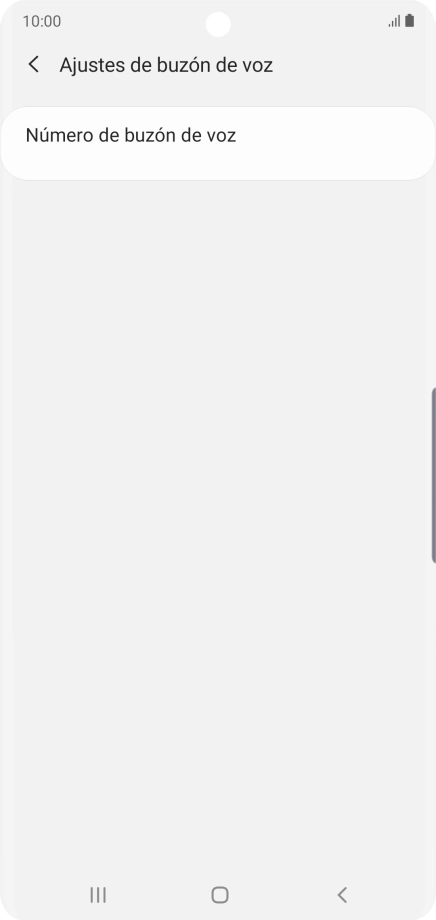 Pulsa Número de buzón de voz. Pulsa Número de buzón de voz.