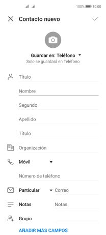 Pulsa Nombre e introduce el nombre deseado. Pulsa Nombre e introduce el nombre deseado.