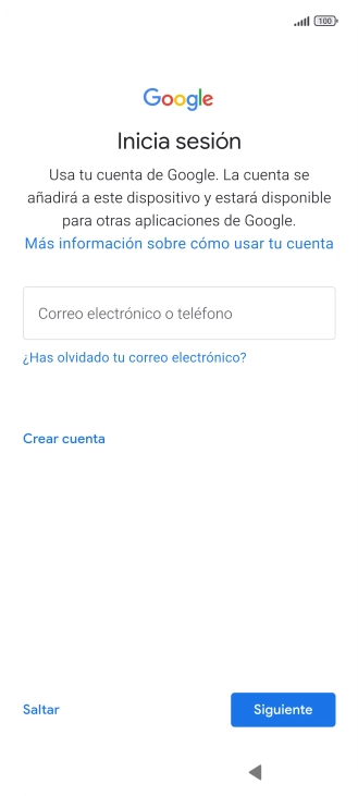 Sigue las indicaciones de la pantalla para terminar la activación. Sigue las indicaciones de la pantalla para terminar la activación.
